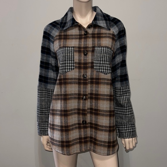 THML Plaid Button Up Jacket M - Picture 2 of 11